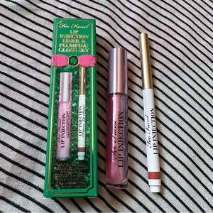 Too Faced Lip Injection Liner & plumping gloss set - full sized items